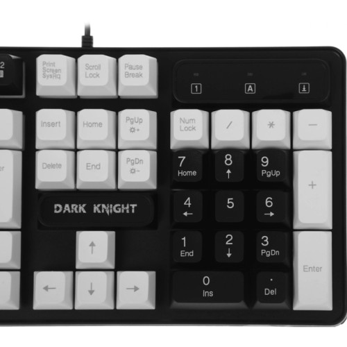 Клавиатура DEFENDER DARK KNIGHT GK-077 RU BL/WH 45077