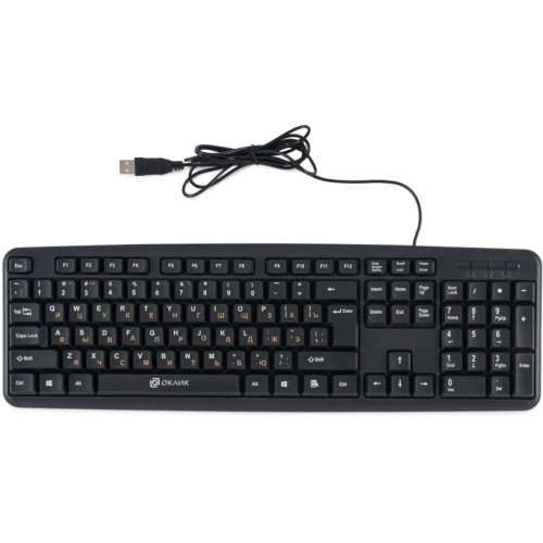 Клавиатура Oklick 130M черный USB (337077)