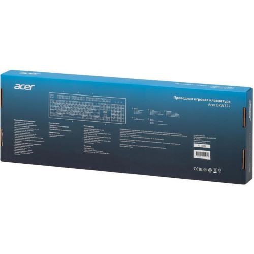 Клавиатура Acer OKW127 механическая черный USB Multimedia for gamer LED (ZL.KBDEE.00H)