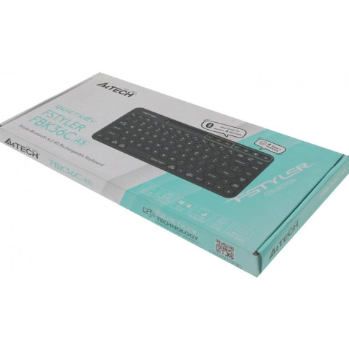 Клавиатура A4Tech Fstyler FBK36C AS черный USB беспроводная BT/Radio slim Multimedia (FBK36C AS)