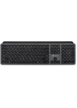 Клавиатура Oklick K859W серый/черный USB беспроводная slim Multimedia (2002136)