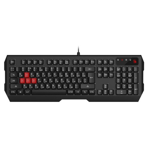 Клавиатура A4Tech Bloody B135N черный USB Multimedia for gamer LED (подставка для запястий) (B135N)