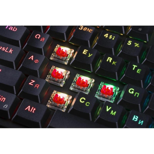 Клавиатура DEFENDER механическая игровая 104кн+Fn RGB черн./крас.свитчи Armada GK-004 45004