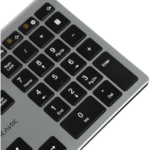 Клавиатура Oklick 890S серый USB беспроводная slim