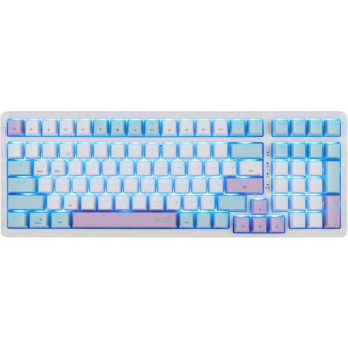 Клавиатура Acer OKW304 механическая белый USB Multimedia for gamer LED (ZL.KBDCC.01V)