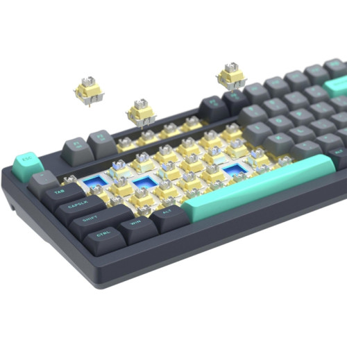 Клавиатура A4Tech Fstyler FS300 механическая черный/серый USB for gamer LED (FS300 PANDA ROCK)