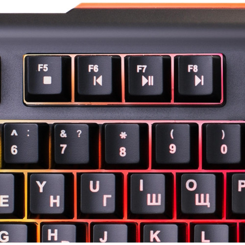 Клавиатура Oklick 717G BLACK DEATH черный/оранжевый USB Multimedia for gamer LED (476395) Клавиатура Oklick 717G BLACK DEATH черный/оранжевый USB Multimedia for gamer LED (476395)