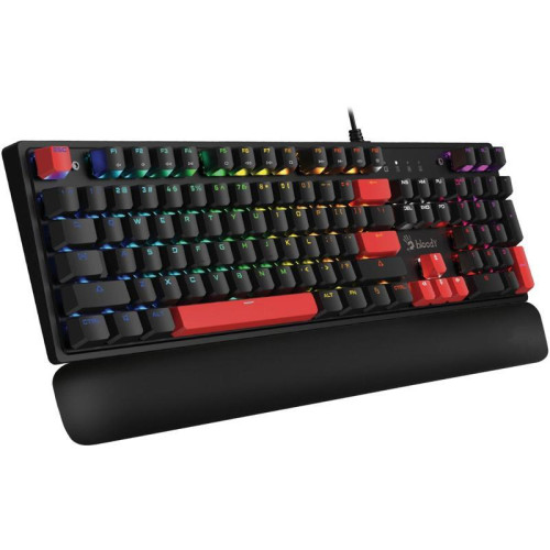 Клавиатура A4Tech Bloody S515R механическая черный USB for gamer LED (подставка для запястий) (S515R FIRE BLACK)