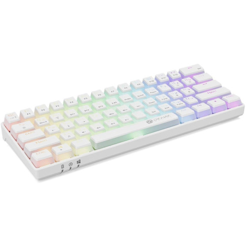Клавиатура Oklick K763W механическая белый USB беспроводная BT/Radio Multimedia for gamer LED (1920562)