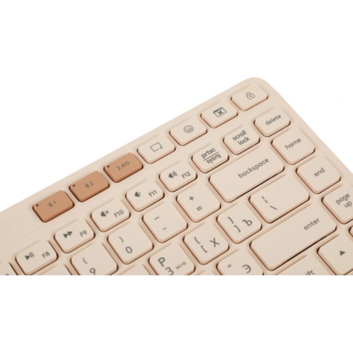 Клавиатура A4Tech Fstyler FBK26C AS бежевый USB беспроводная BT/Radio slim Multimedia (FBK26C AS)