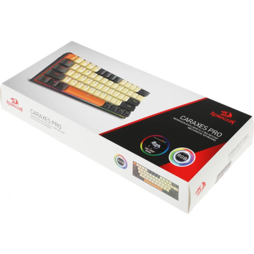 Клавиатура DEFENDER WIRELESS CARAXES PRO RU RGB REDRAGON 71554