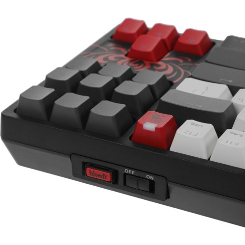 Клавиатура A4Tech Bloody WS87 Naraka механическая черный/красный USB беспроводная BT/Radio Multimedia for gamer LED (WS87)