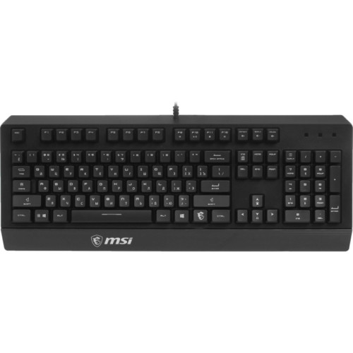 Клавиатура MSI VIGOR GK20 RU черный USB Multimedia for gamer LED (подставка для запястий)