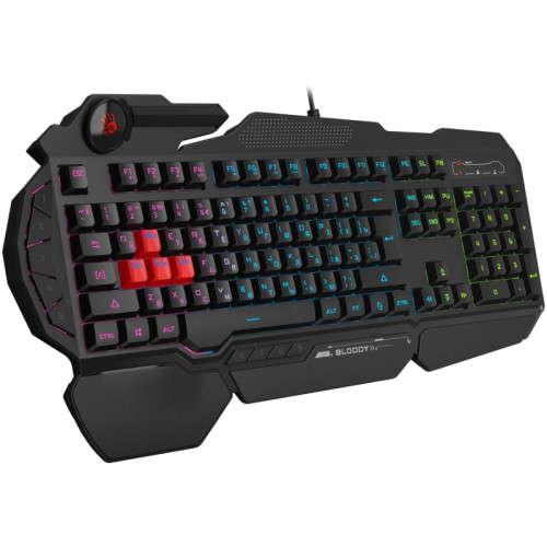 Клавиатура A4Tech Bloody B314 черный USB Multimedia for gamer LED (подставка для запястий)