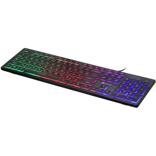 Клавиатура Oklick 550ML черный USB slim Multimedia LED (1061617)