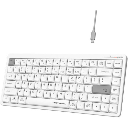 Клавиатура A4Tech Fstyler FBX53C белый USB беспроводная BT/Radio slim Multimedia (FBX53C)