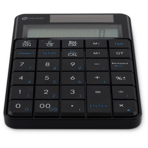 Числовой блок Oklick K604W черный USB беспроводная slim для ноутбука (1979325)