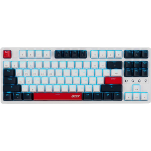 Клавиатура Acer OKR302 механическая белый USB беспроводная BT/Radio Multimedia for gamer для ноутбука LED (ZL.KBDEE.016)