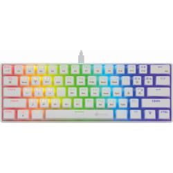 Клавиатура Oklick K763W механическая белый USB беспроводная BT/Radio Multimedia for gamer LED (1920562)