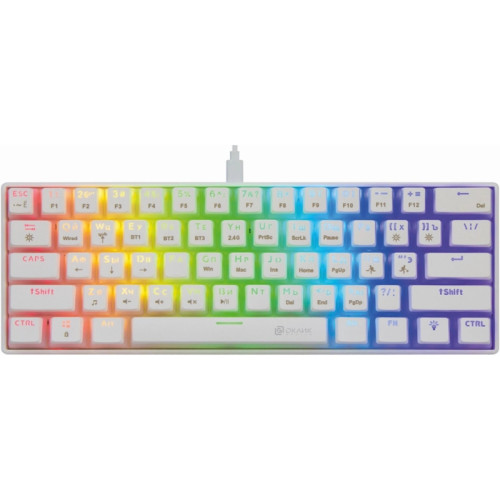 Клавиатура Oklick K763W механическая белый USB беспроводная BT/Radio Multimedia for gamer LED (1920562)