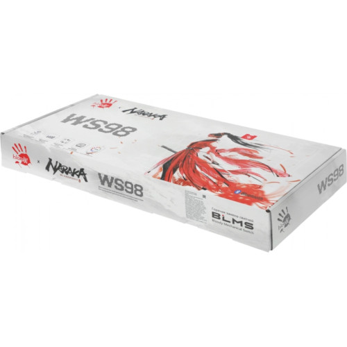 Клавиатура A4Tech Bloody WS98 Naraka механическая серый/красный USB беспроводная BT/Radio Multimedia for gamer LED (WS98)