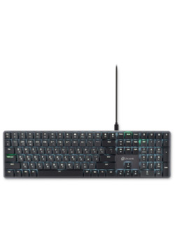 Клавиатура Oklick K953X механическая черный/серый USB Multimedia LED (1901086)