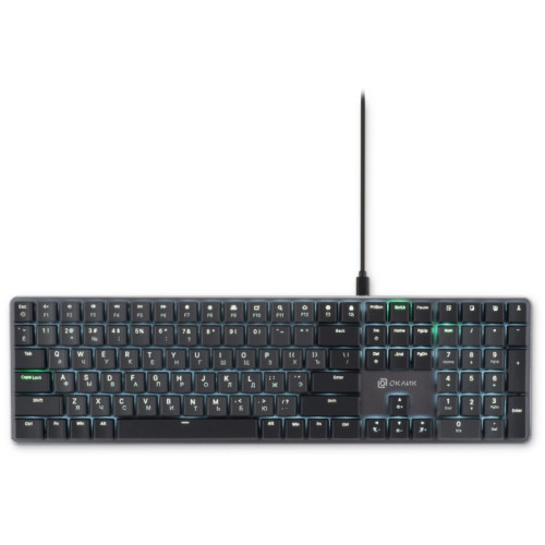 Клавиатура Oklick K953X механическая черный/серый USB Multimedia LED (1901086)