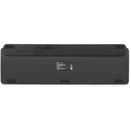 Клавиатура Oklick K859W серый/черный USB беспроводная slim Multimedia (2002136)