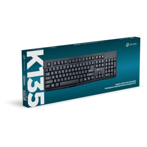 Клавиатура Oklick K135 черный USB (1914788)