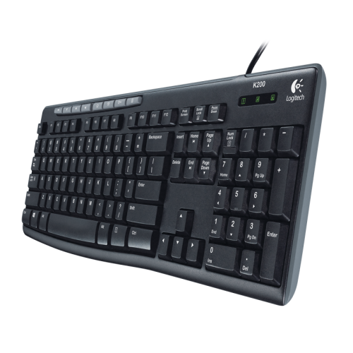 Клавиатура/ Logitech Keyboard Media K200 USB Ret