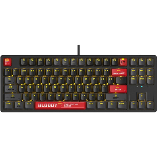 Клавиатура A4Tech Bloody AT87 Renegade механическая черный/зеленый USB for gamer LED (AT87)