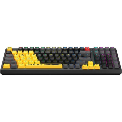 Клавиатура A4Tech Bloody S98 Sports Lime BLMS Plus механическая желтый/серый USB for gamer LED (S98 SPORTS LIME BLMS RED PLUS)