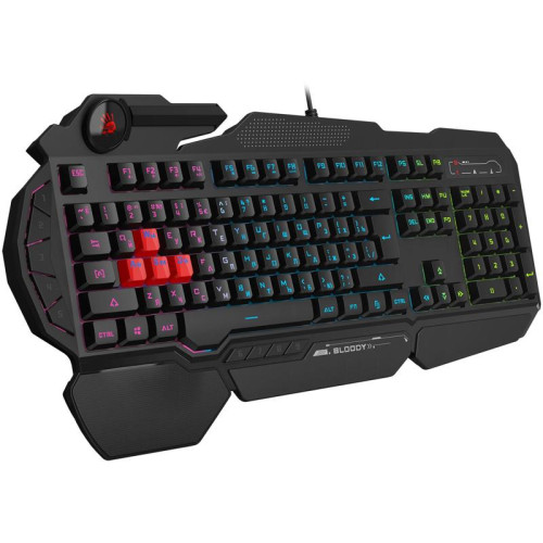 Клавиатура A4Tech Bloody B314 черный USB Multimedia for gamer LED (подставка для запястий)