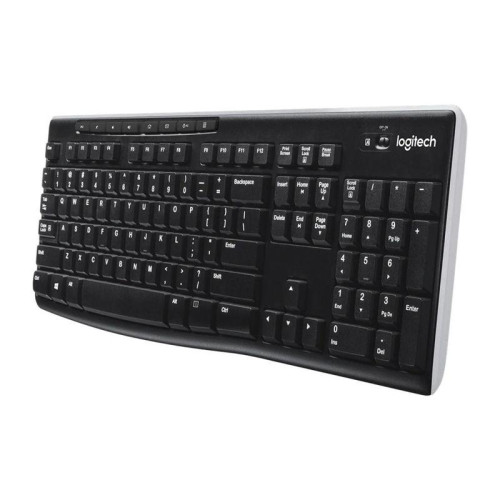 Клавиатура Logitech K270 черный/белый USB беспроводная Multimedia (920-003058)