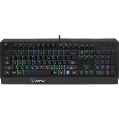 Клавиатура MSI VIGOR GK20 RU черный USB Multimedia for gamer LED (подставка для запястий)