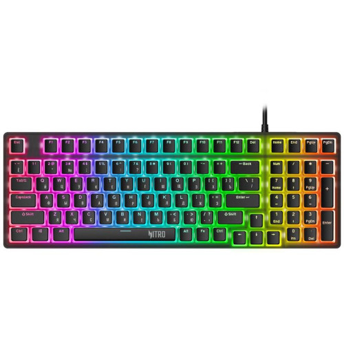 Клавиатура Acer Nitro OKW303 механическая черный/серый USB Multimedia for gamer LED (ZL.KBDCC.01D)