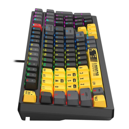 Клавиатура A4Tech Bloody S98 механическая желтый/серый USB for gamer LED (SPORTS LIME)