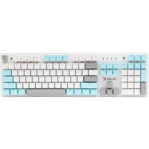 Клавиатура A4Tech Bloody S510R механическая белый USB for gamer LED (S510R USB ICY WHITE/BLMS RED)