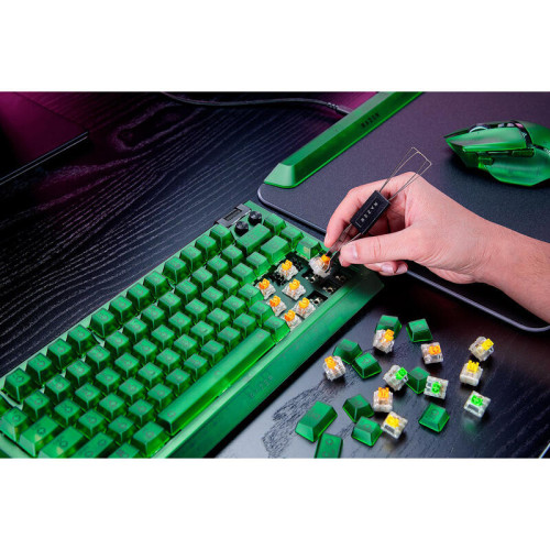 Игровая клавиатура Razer BlackWidow V4 75% - Phantom Green Ed. - US Layout/ Razer BlackWidow V4 75% - Phantom Green Ed. Gaming keyboard- US Layout Игровая клавиатура Razer BlackWidow V4 75% - Phantom Green Ed. - US Layout/ Razer BlackWidow V4 75% - Phantom Green Ed. Gaming keyboard- US Layout
