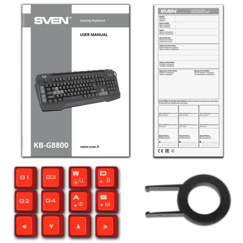 Игровая клавиатура SVEN KB-G8800 (109 кл, макросы, RGB-подсветка, звук. индикация, USB-порт) Игровая клавиатура SVEN KB-G8800 (109 кл, макросы, RGB-подсветка, звук. индикация, USB-порт)