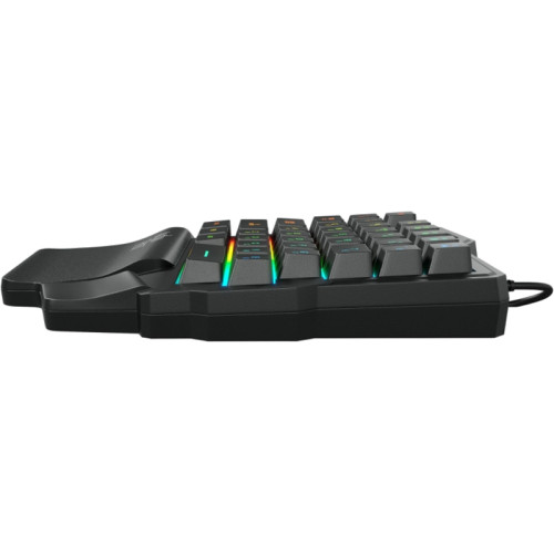 Игровой блок Oklick 701G IRON FIST черный USB for gamer LED (подставка для запястий) (1196590)