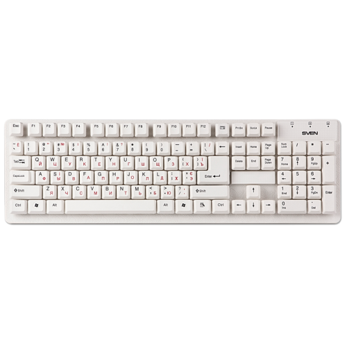 Клавиатура SVEN Standard 301 USB белая
