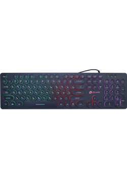 Клавиатура Oklick 420MRL черный USB slim Multimedia LED