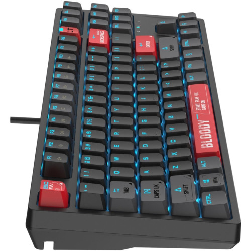 Клавиатура A4Tech Bloody AT87 Renegade механическая черный/зеленый USB for gamer LED (AT87)