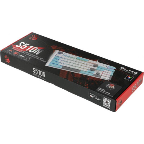 Клавиатура A4Tech Bloody S510N механическая белый USB for gamer LED (S510N (ICY WHITE ))