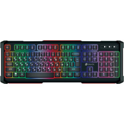 Клавиатура Oklick 717G BLACK DEATH черный/оранжевый USB Multimedia for gamer LED (476395)