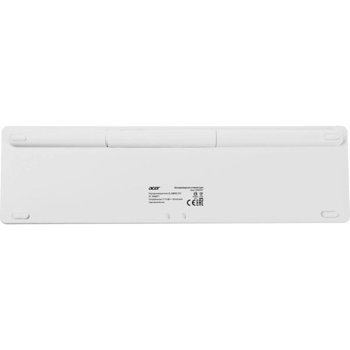 Клавиатура Acer OKR301 белый/серебристый USB беспроводная BT/Radio slim Multimedia (ZL.KBDEE.015)