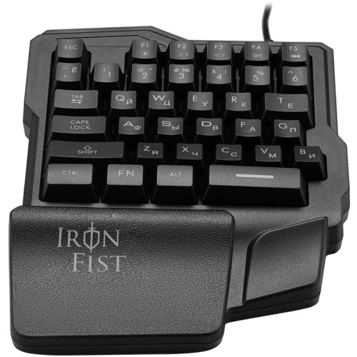 Игровой блок Oklick 701G IRON FIST черный USB for gamer LED (подставка для запястий) (1196590)