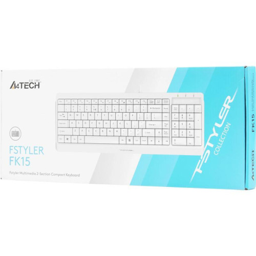 Клавиатура A4Tech Fstyler FK15 белый USB (FK15 WHITE)
