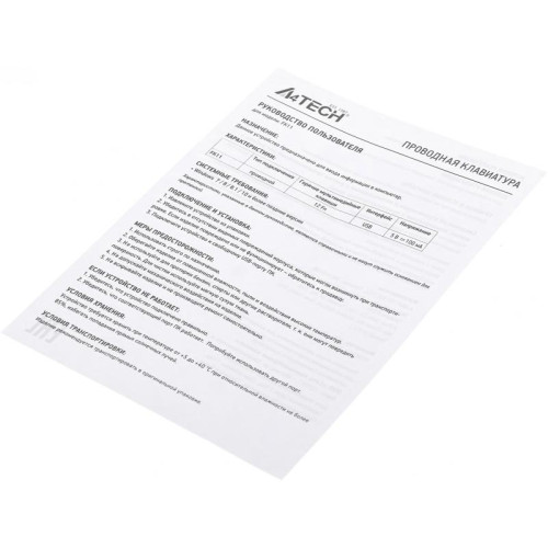 Клавиатура A4Tech Fstyler FK11 черный/серый USB slim